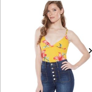 NATALEE FLORAL-PRINT BODYSUIT